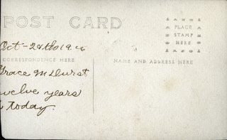 Oct. 24, 1916.  Grace M. Durst, twelve years old today.